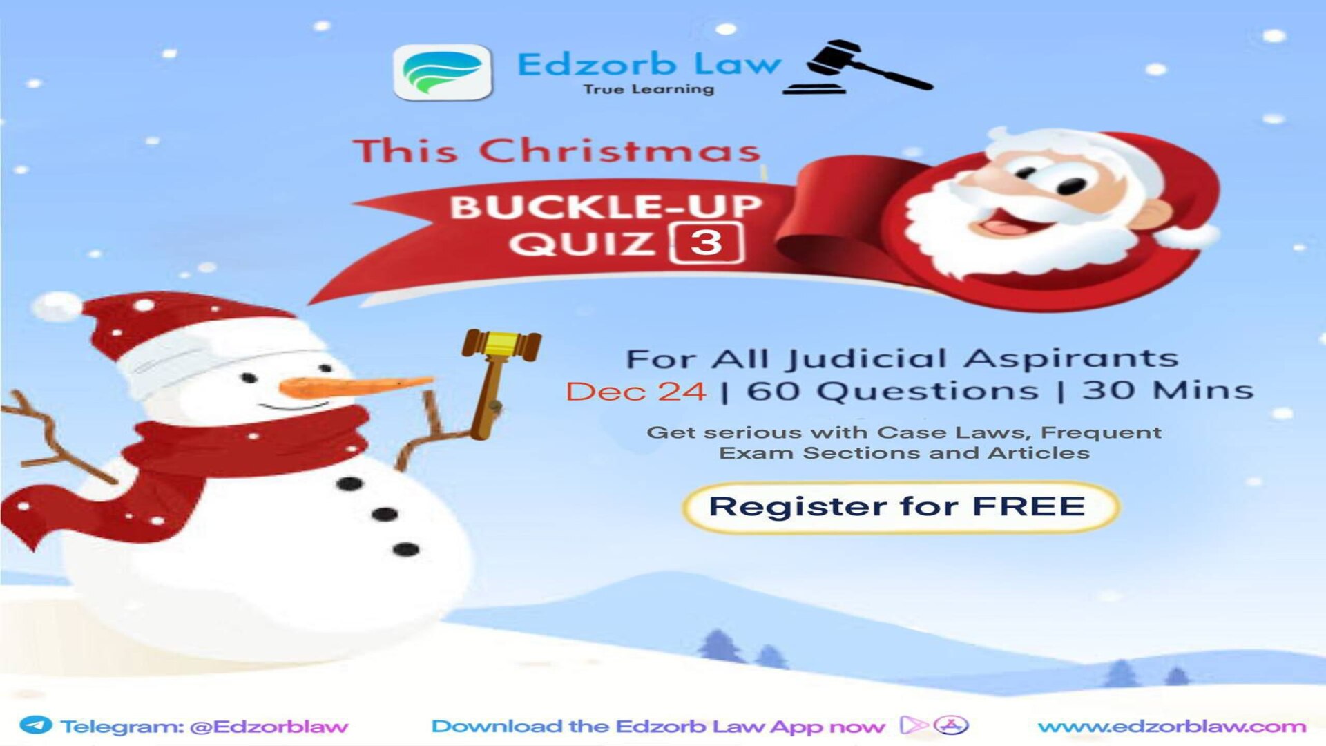 FREE Buckle Up Quiz for Case Laws, Important Articles, Sections