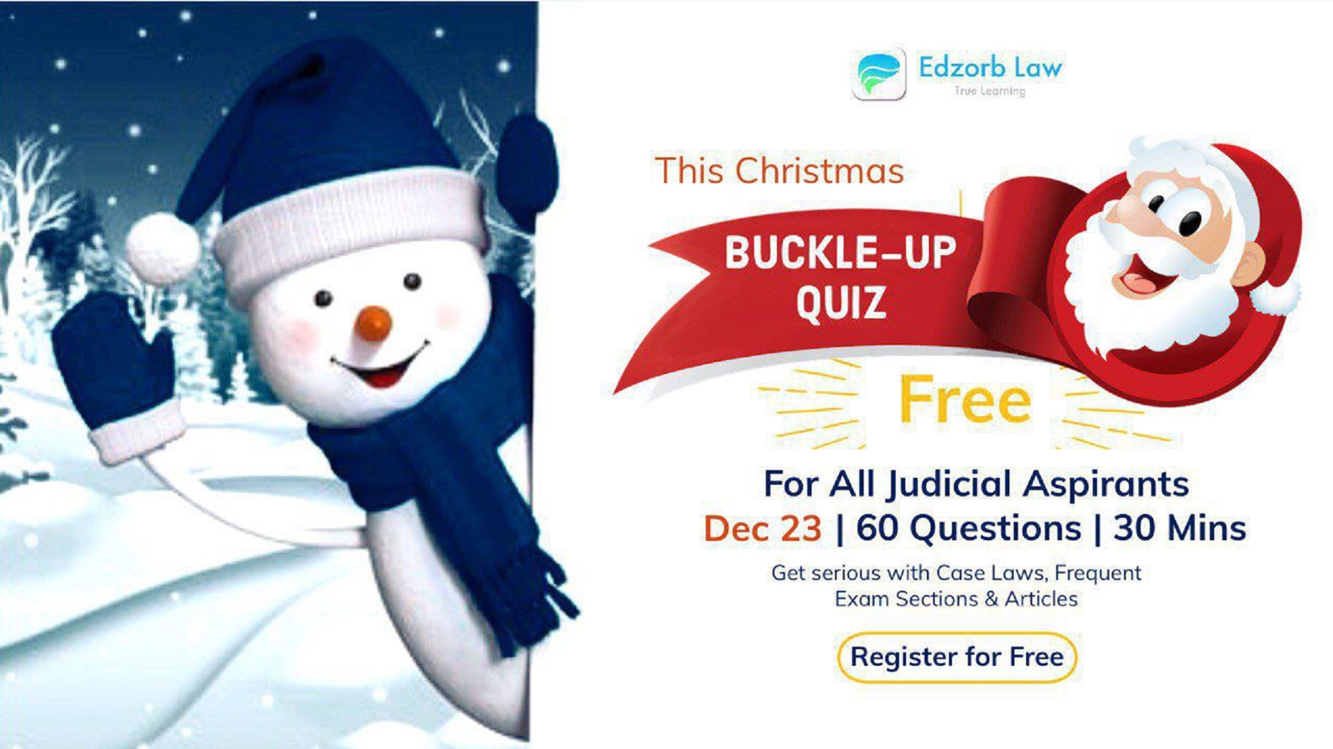 FREE Buckle Up Quiz on 24th December