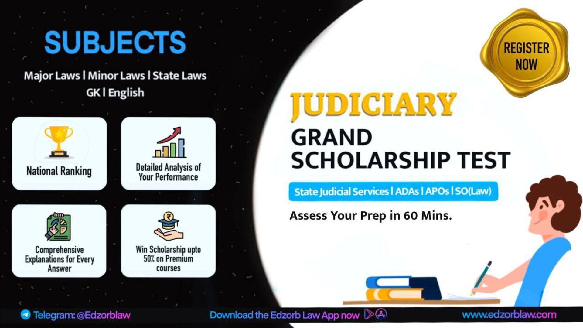 FREE MEGA Judiciary Scholarship Test on 27th December