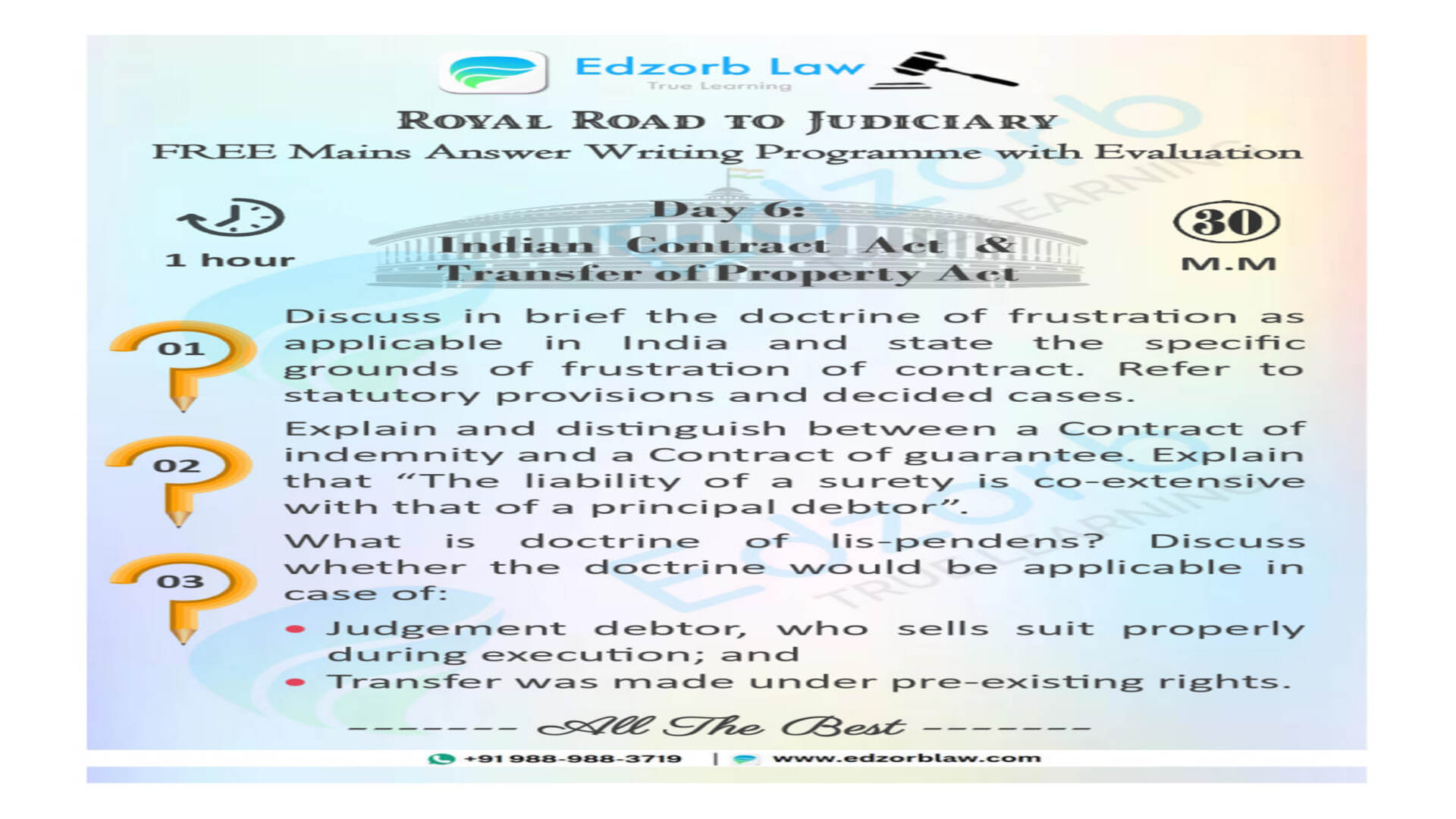 👩‍⚖️🧑‍⚖️ #FreeMainsEvaluation #Day6 #Judiciary #RoyalRoadToJudiciary #AnswerWriting #EdzorbLaw