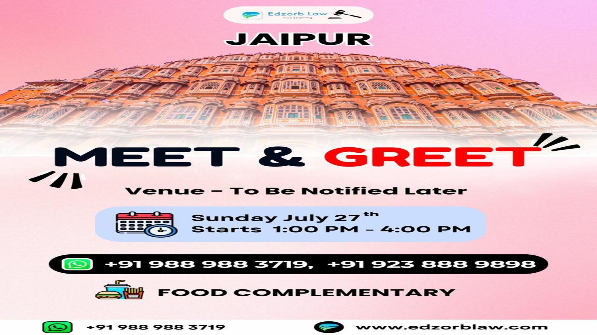 🏞 👉 Jaipur Meet & Greet event, fill in the Google Form below 👇👇👇