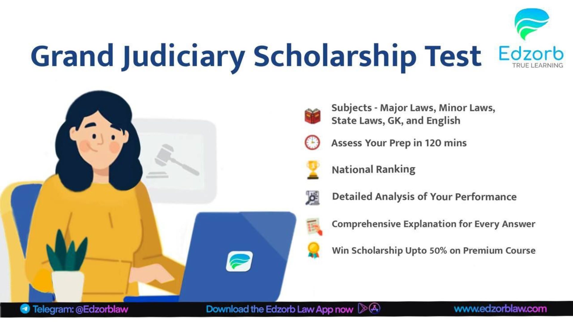 LAST 1 HOUR to GO, TODAY at 5 PM FREE GRAND Judiciary Scholarship Test on 27th November