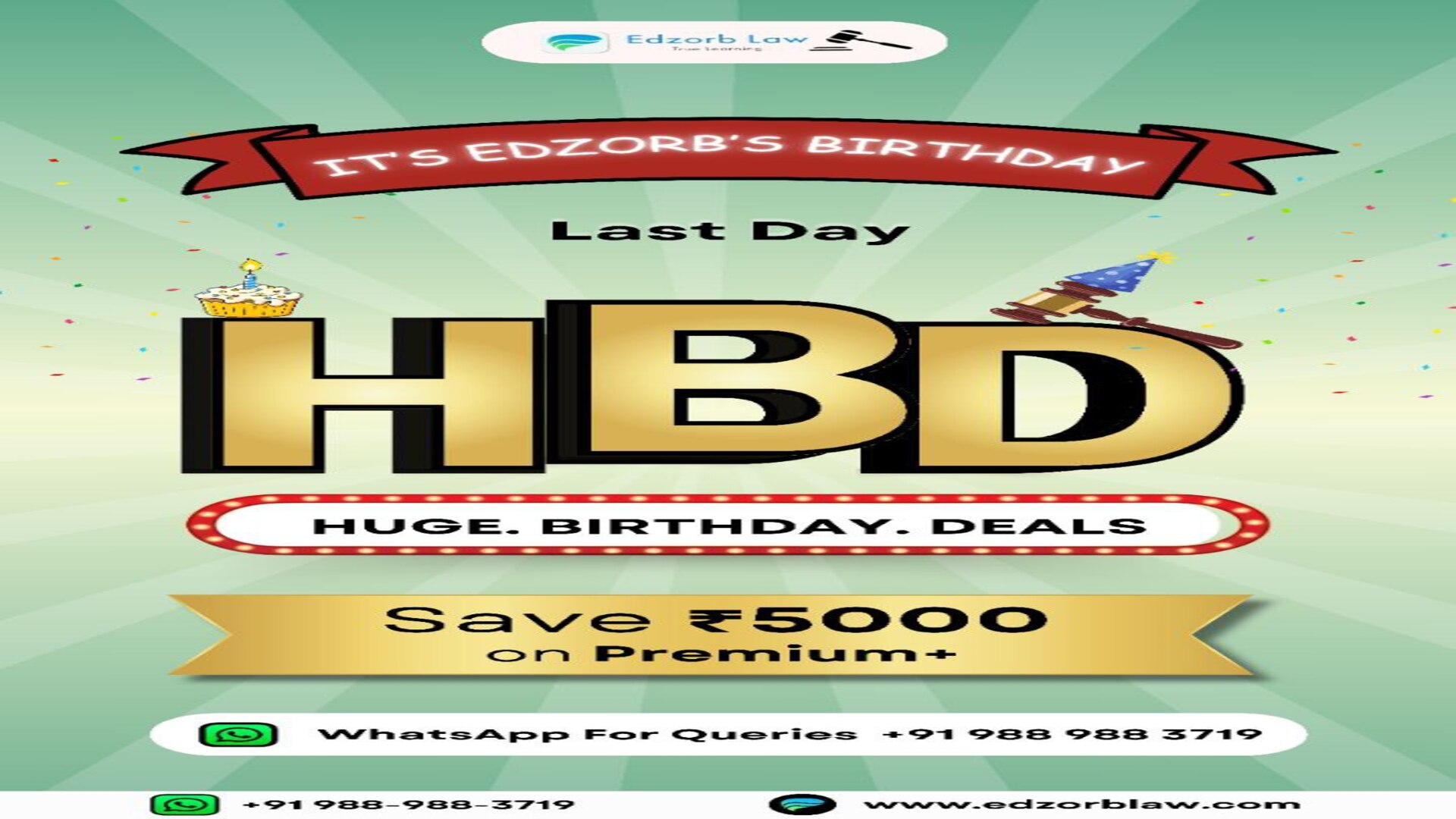 🥳 Last DAY of Edzorb Anniversary Offer to Save Rs 5000 on the Premium+ Course