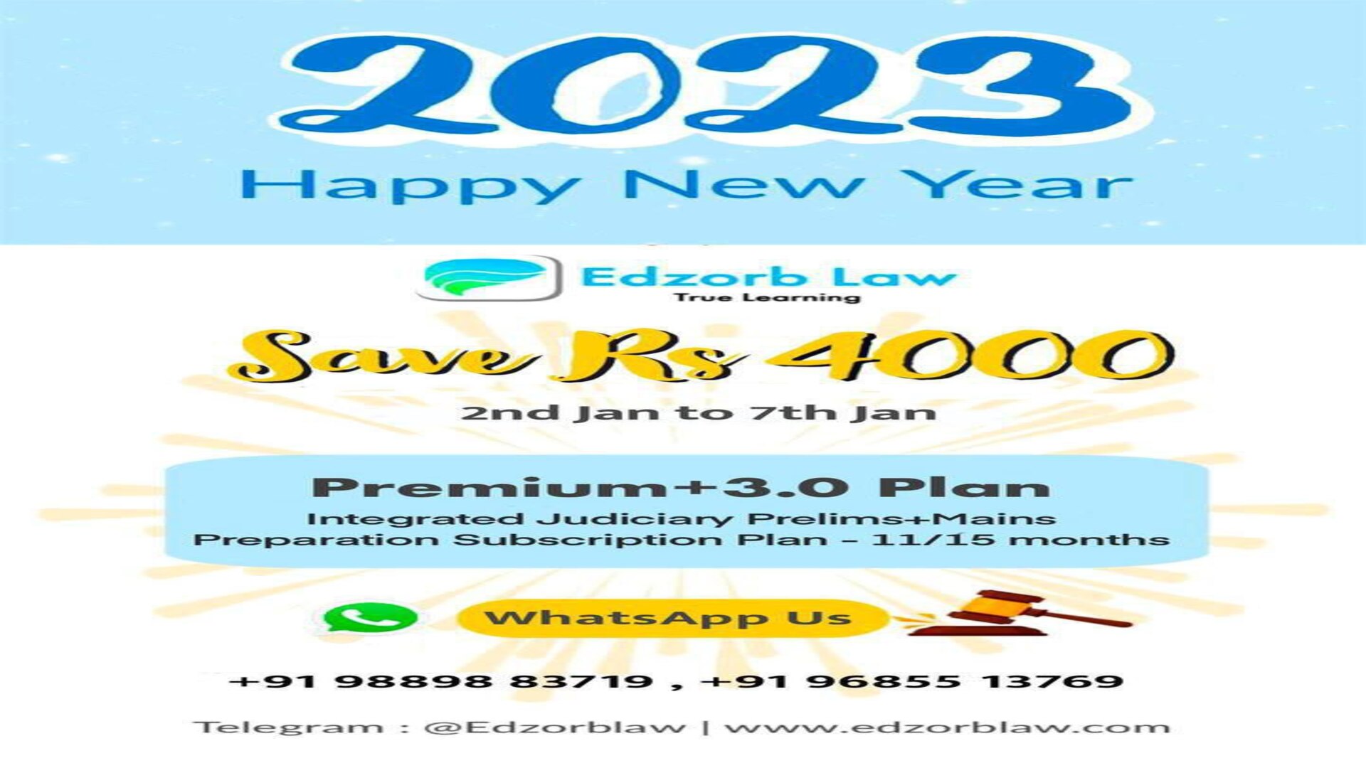 🔥 LAST DAY to Save Rs 4000 on @Edzorblaw Premium+ 3.0 Plan for Integrated Prelims + Mains Preparation