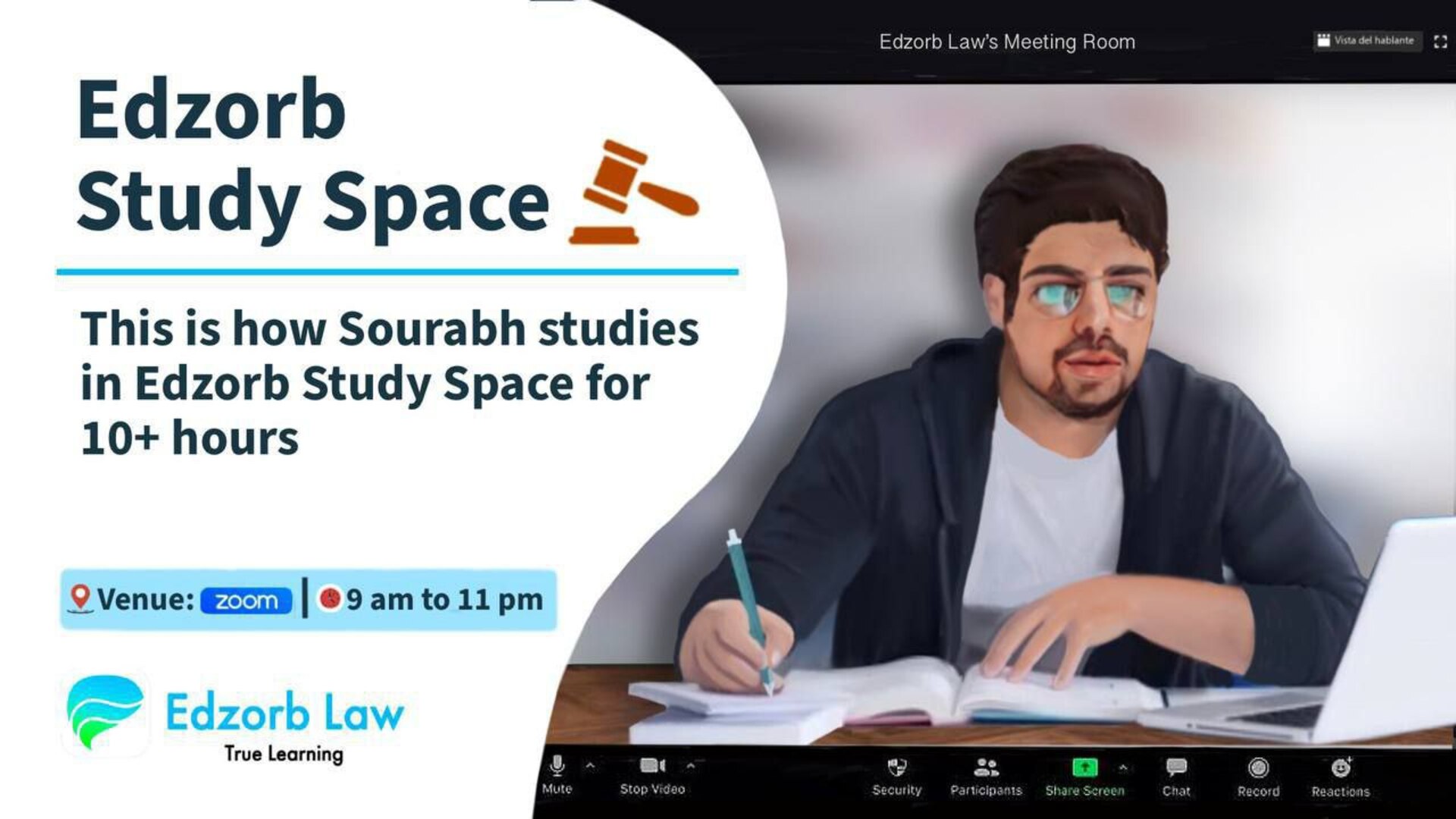 🔥 Live NOW: Distraction FREE, high-efficiency Edzorb Law Virtual Study Space
