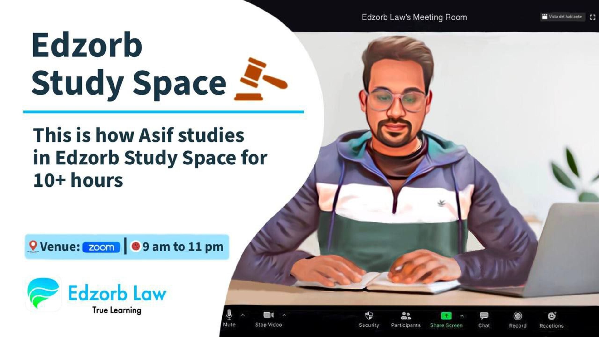 🔥 Live NOW: Distraction FREE, high-efficiency Edzorb Law Virtual Study Space
