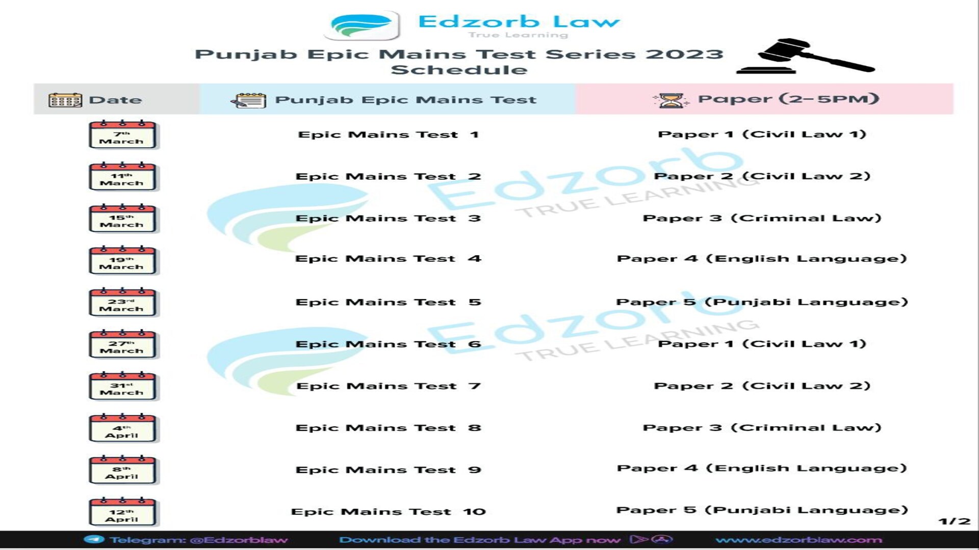 🔥 PJS Mains Crash Course Schedule is here