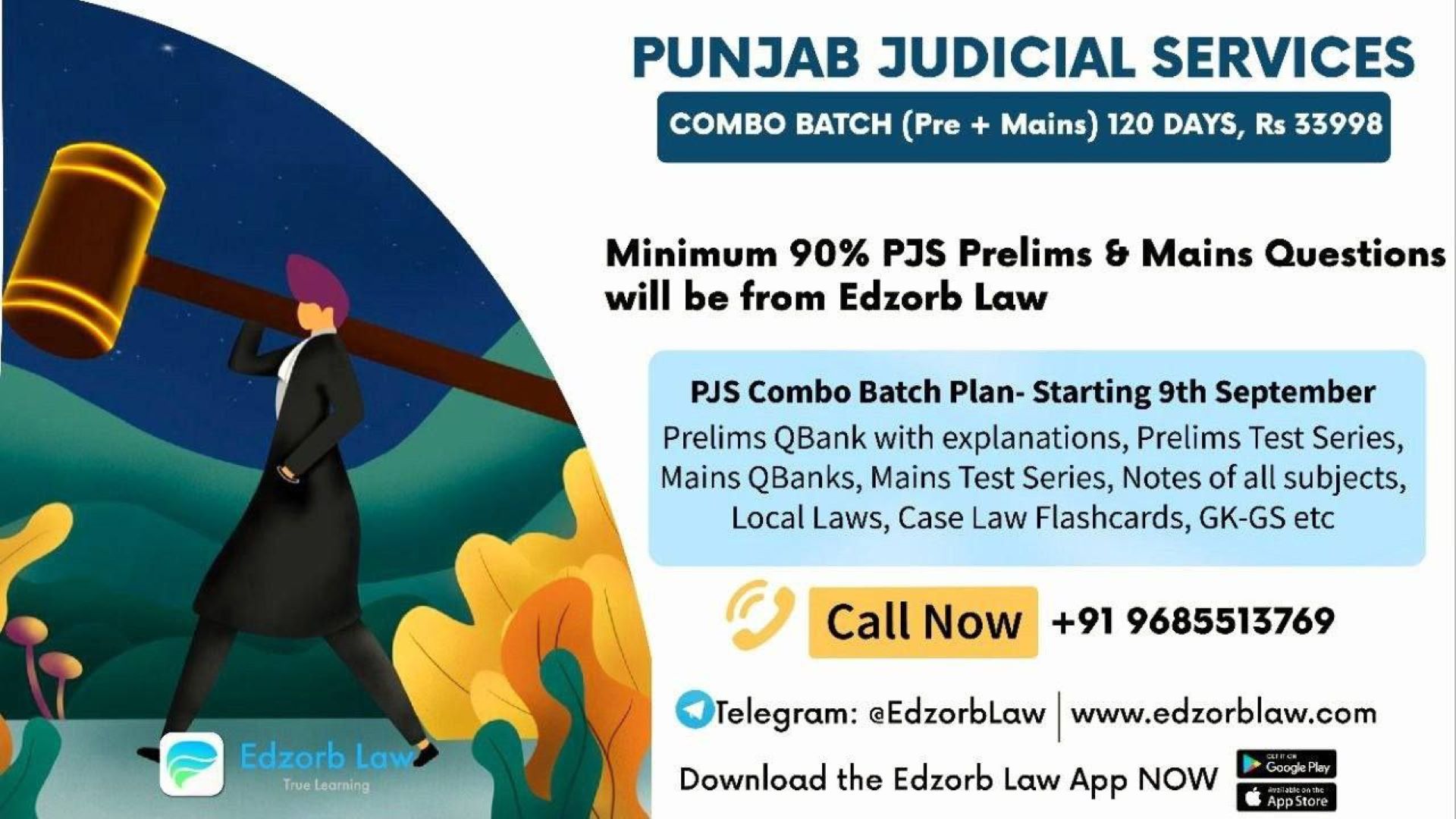 Punjab JS Combo Batch (Pre + Mains) 2022, Starting 9th September