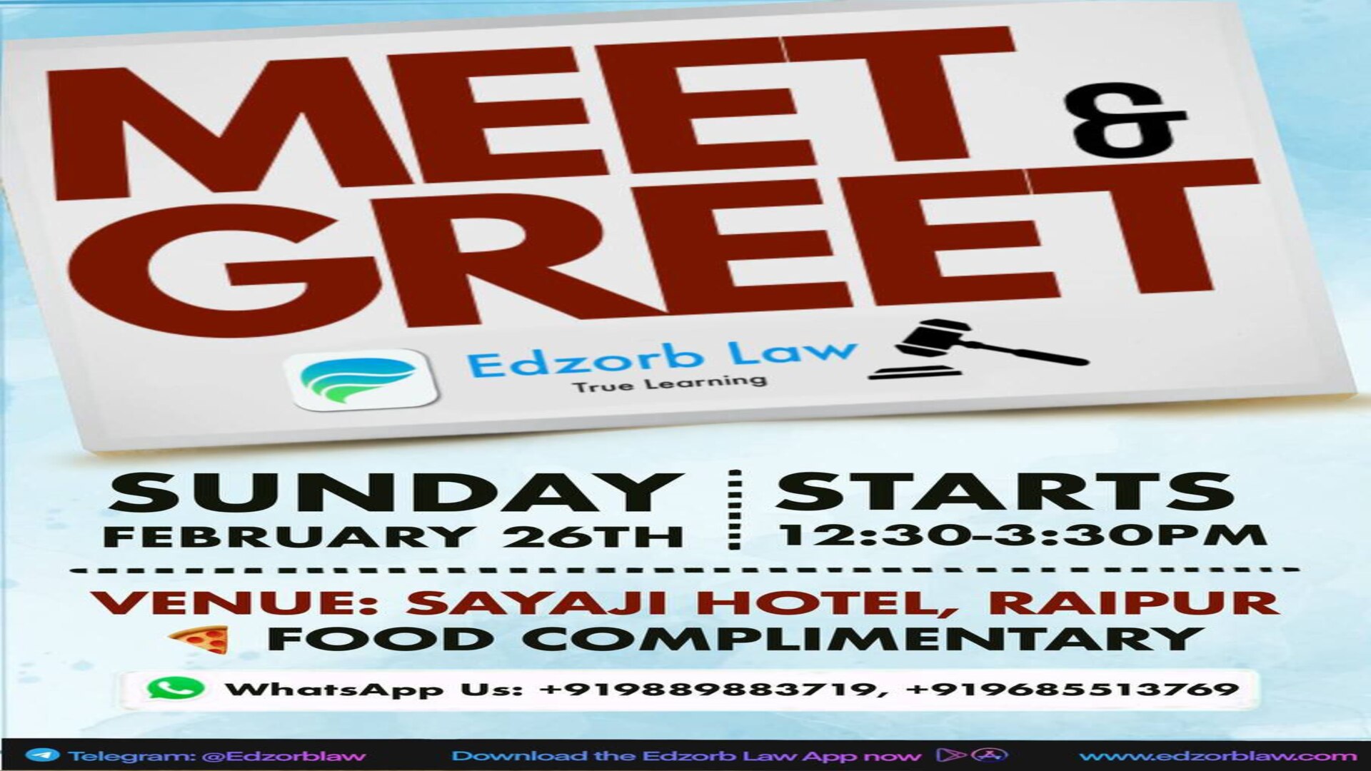🔥⏳ Raipur Meet & Greet event with Team Edzorb post CJS Prelims Examination