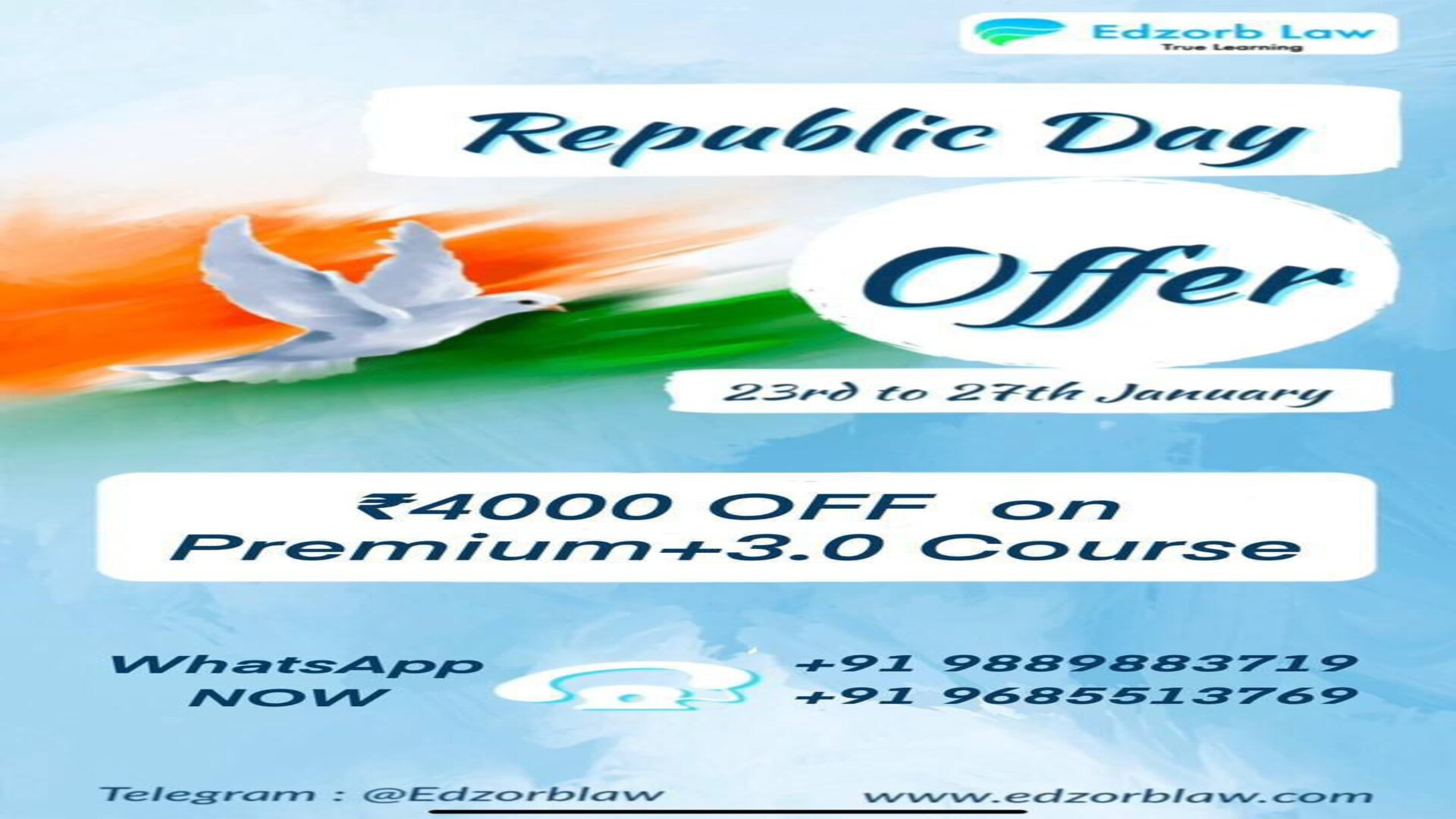 🔥🇮🇳 Republic DAY Offer is here Save Rs 4000 on the Premium+ course.