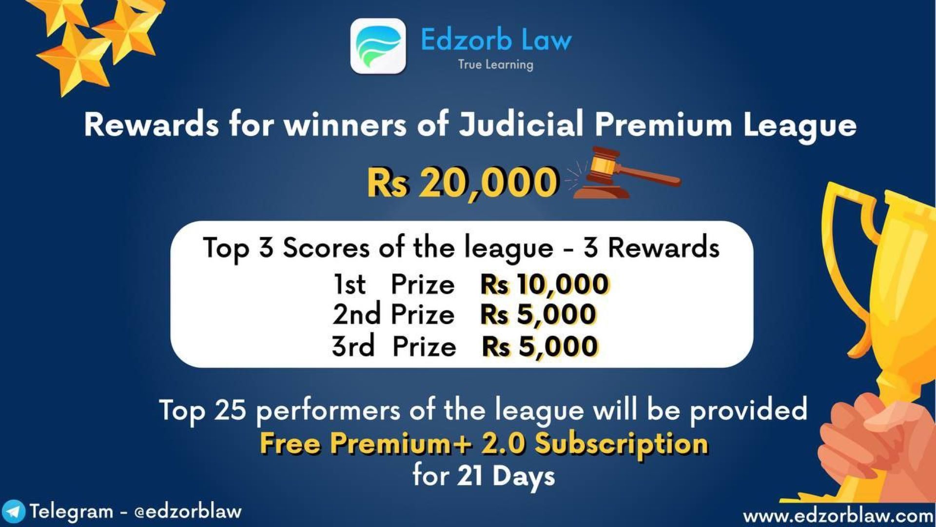 Rewards For Winners Of Judicial Premium League