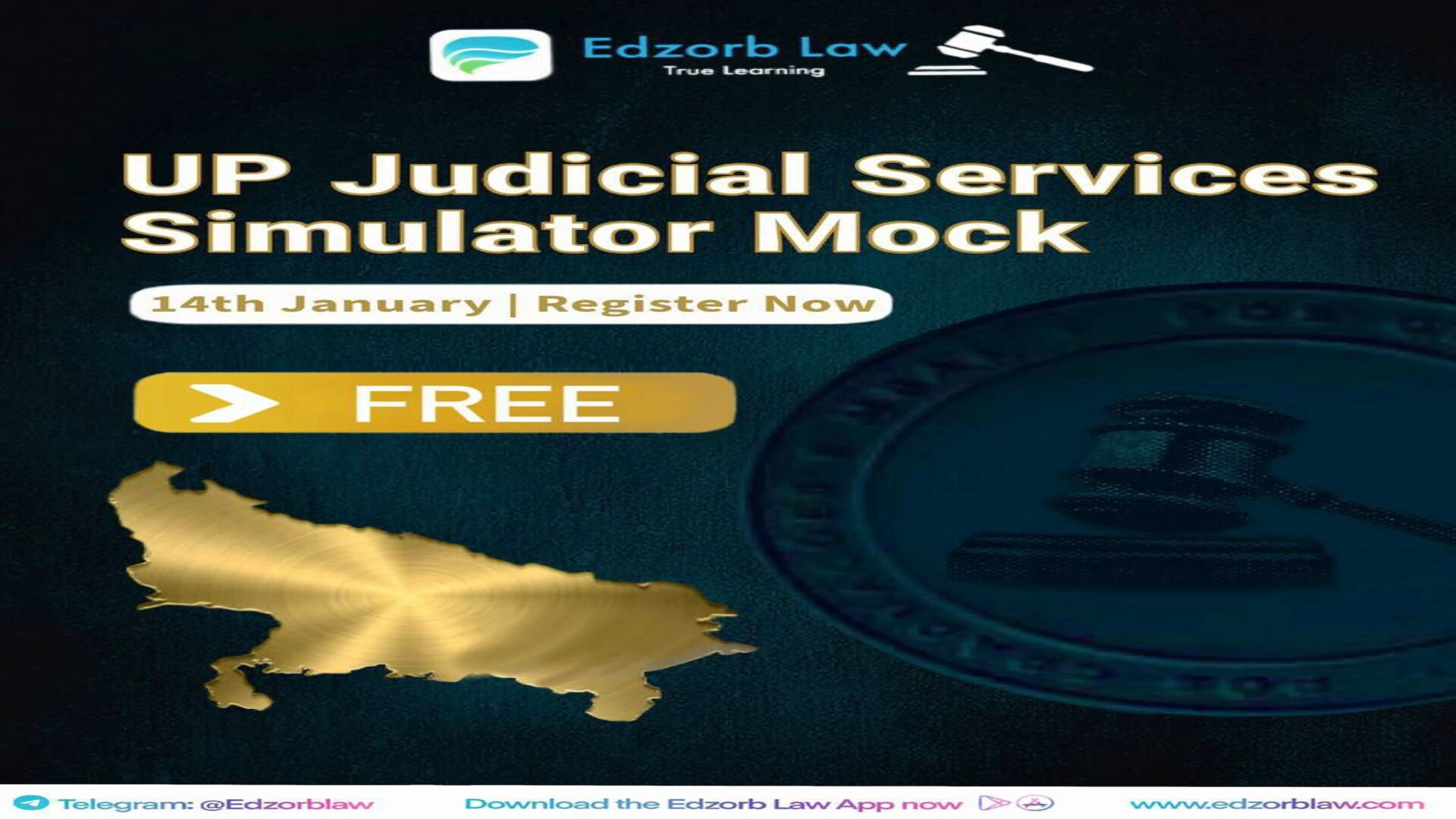 🔥 ⏳ TODAY at 5 PM Uttar Pradesh Judicial Services Simulator MOCK 1 (Law & GK Both)