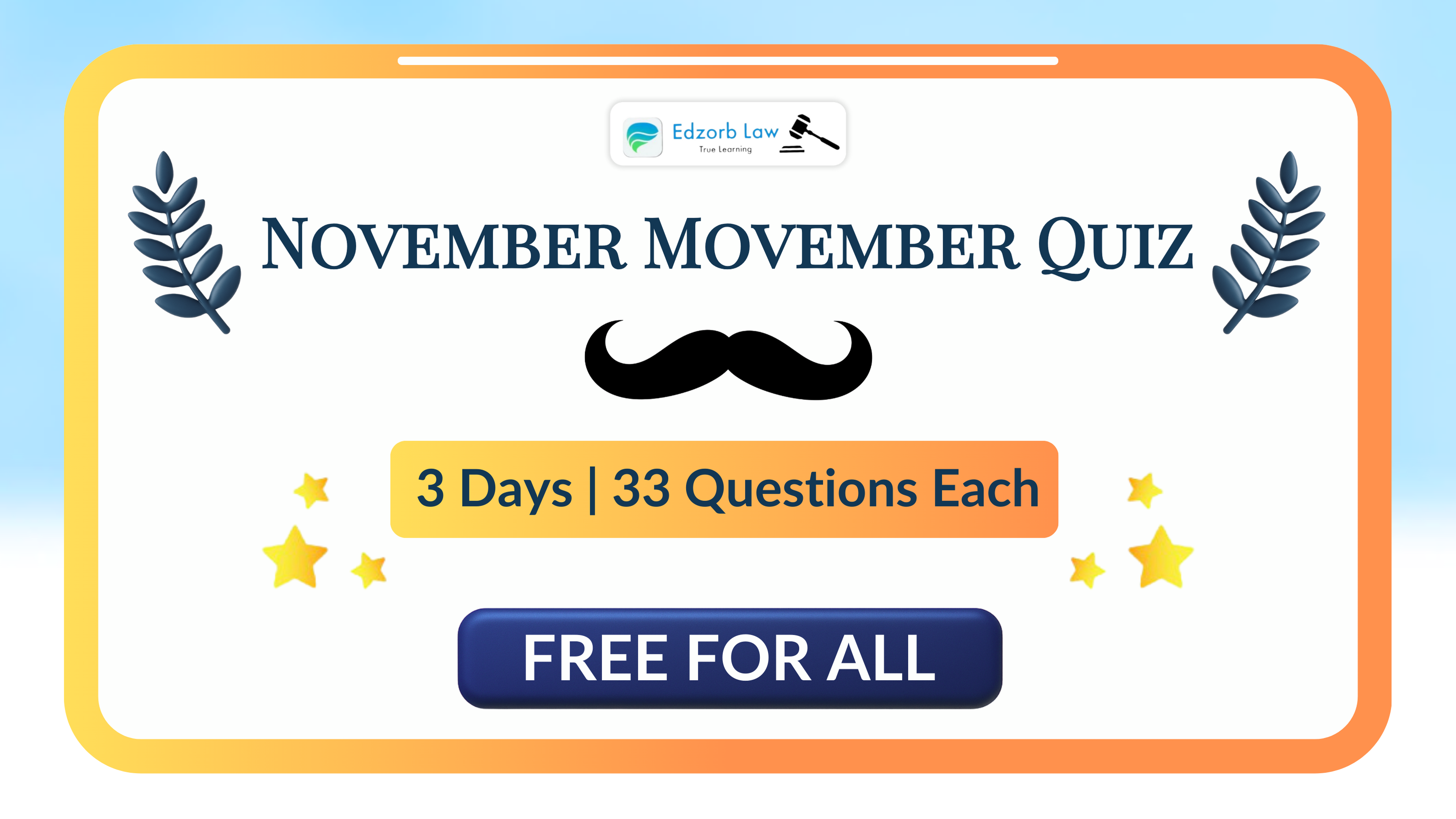 Free November Movember Quiz 2024
